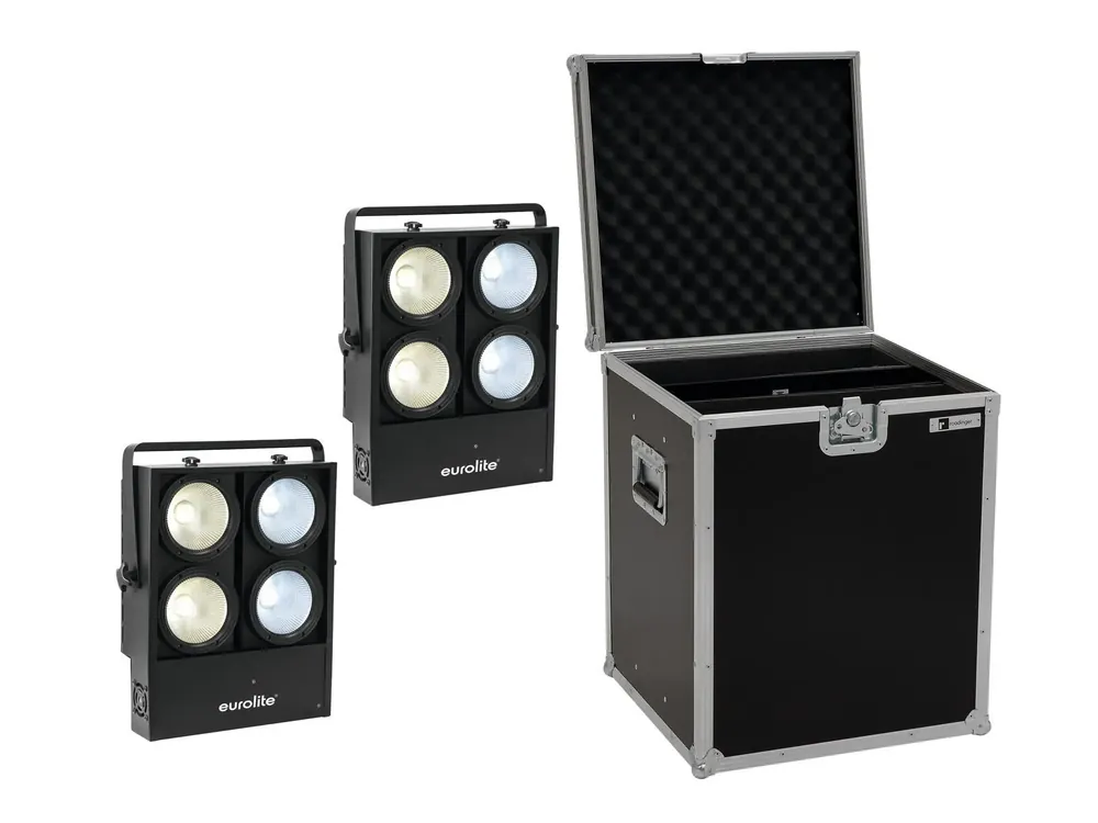Solange Der Vorrat Reicht EUROLITE Set 2x Audience Blinder 4x100W LED COB CW/WW + Case
