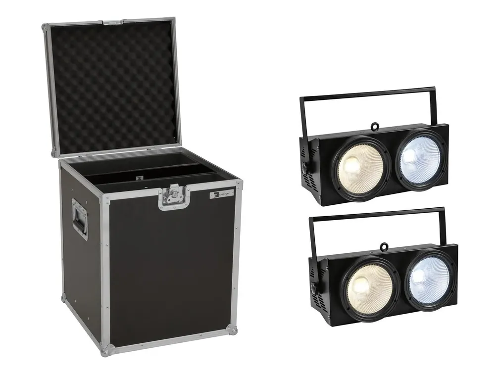 Letzte Chance EUROLITE Set 2x Audience Blinder 2x100W LED COB CW/WW + Case