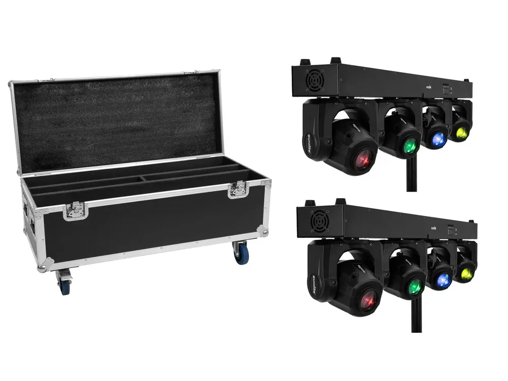 Preisknaller EUROLITE Set 2x LED TMH Bar S120 + Case mit Rollen