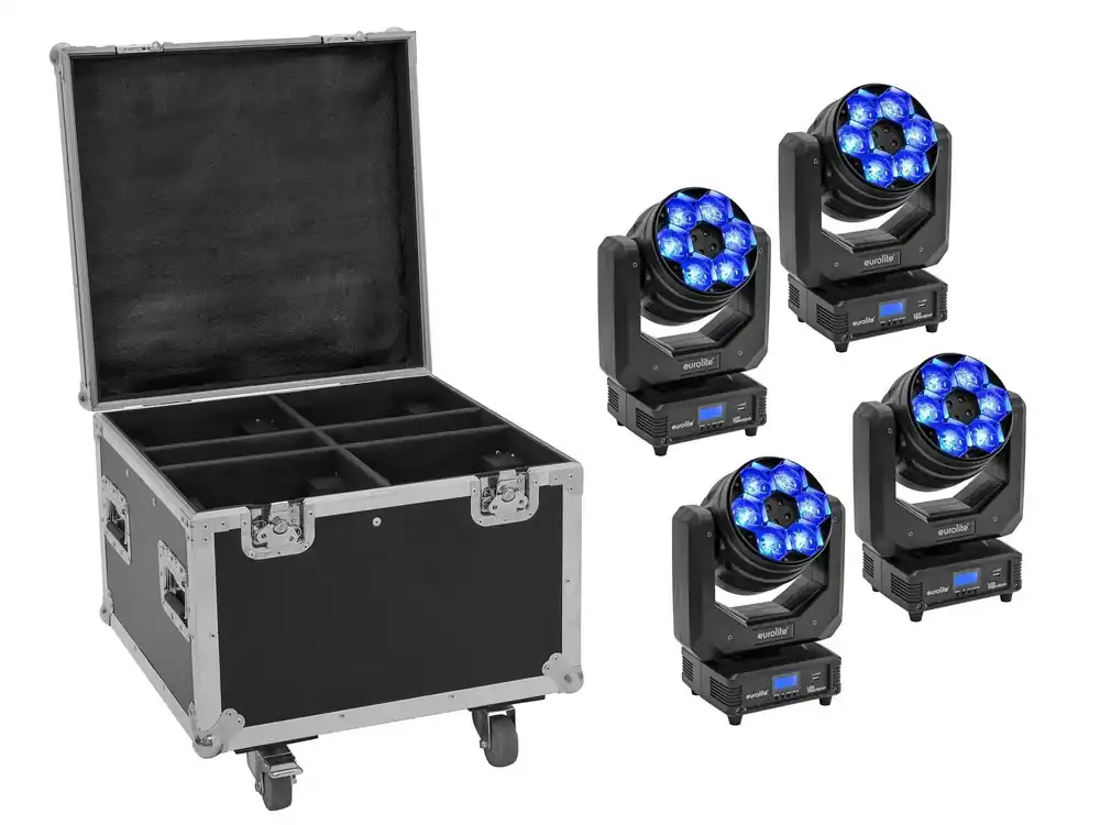 Sofort Bestellen EUROLITE Set 4x LED TMH-H240 Beam/Wash/Flowereffekt + Case