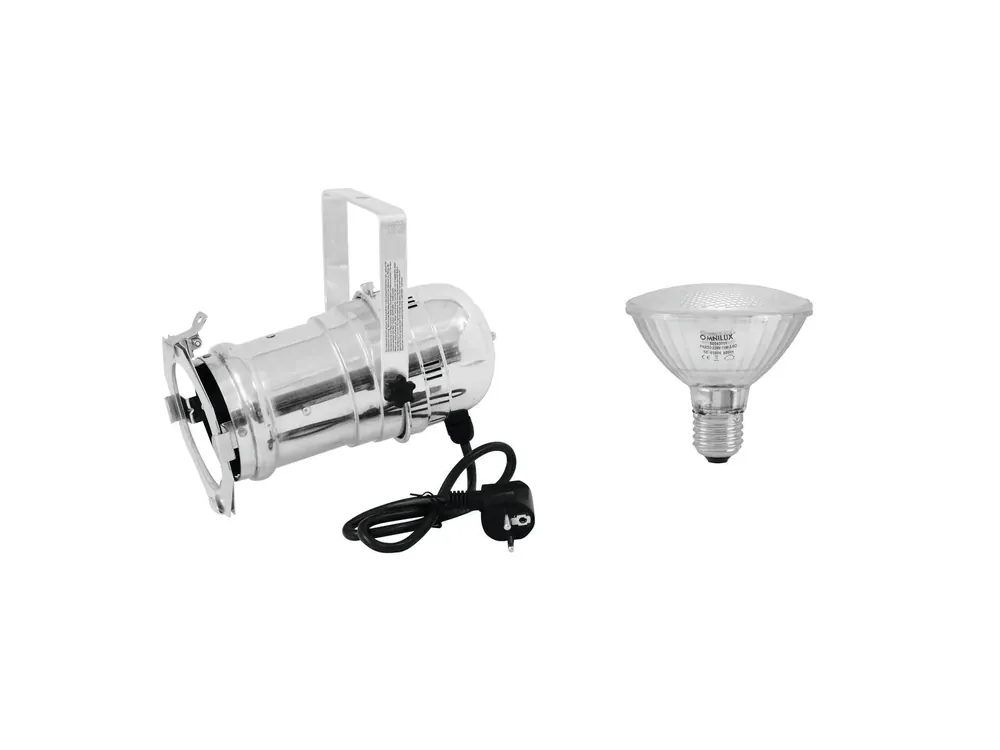 EUROLITE Set PAR-30 Spot sil + PAR-30 230V SMD 11W E-27 LED 6500K Neue Kollektion