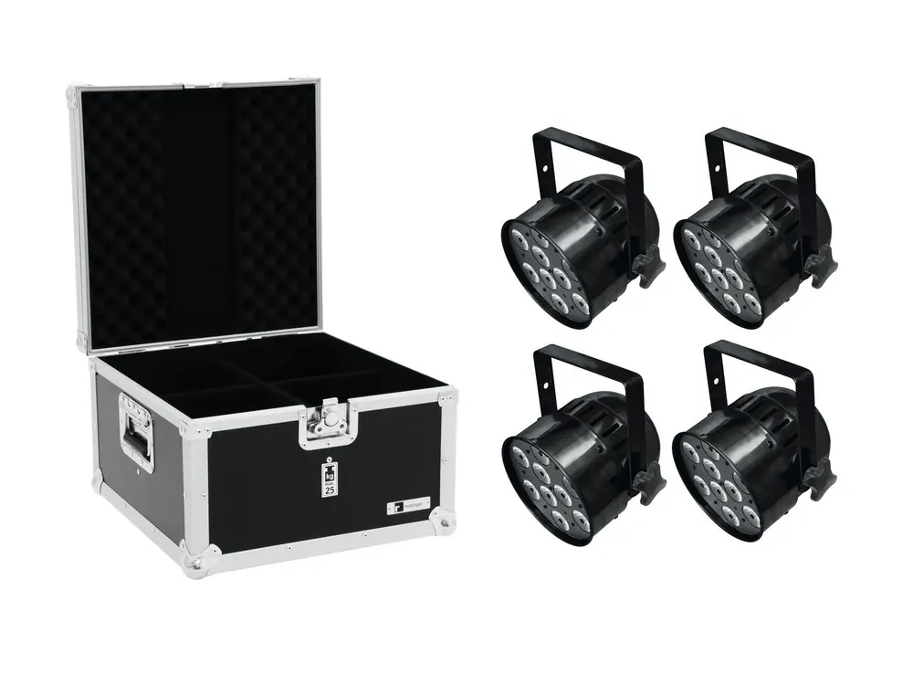 Solange Der Vorrat Reicht EUROLITE Set 4x LED PAR-56 QCL Short sw + EPS Case