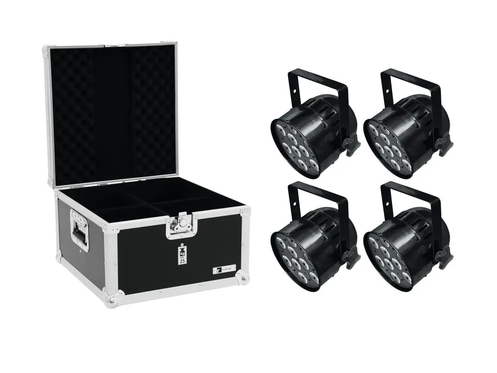 EUROLITE Set 4x LED PAR-56 HCL Short sw + EPS Case Begrenztes Angebot