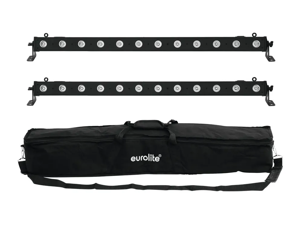 EUROLITE Set 2x LED BAR-12 QCL RGBW + Soft Bag Neu