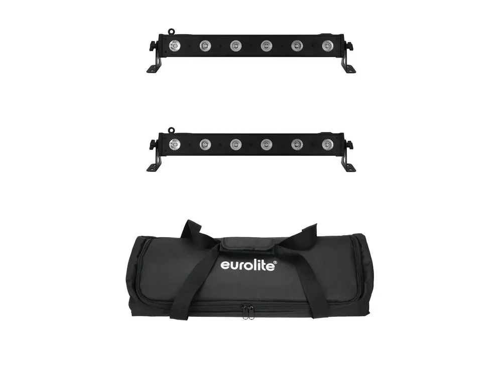 EUROLITE Set 2x LED BAR-6 QCL RGBA + Soft Bag Solange Der Vorrat Reicht