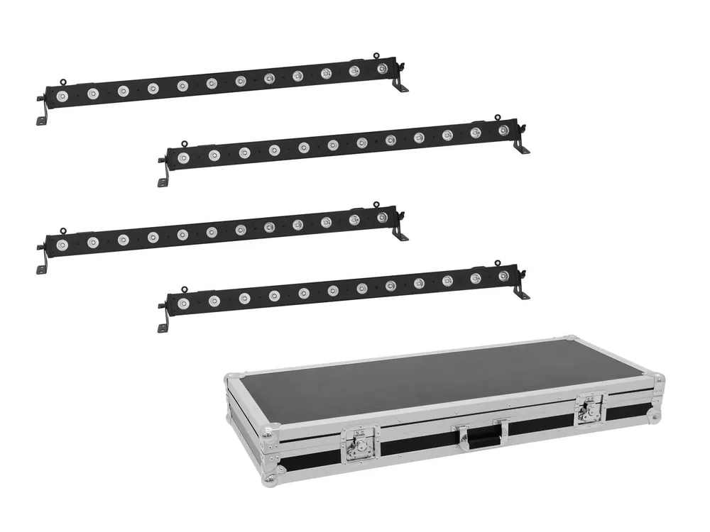EUROLITE Set 4x LED BAR-12 QCL RGBW Leiste + Case Bestseller