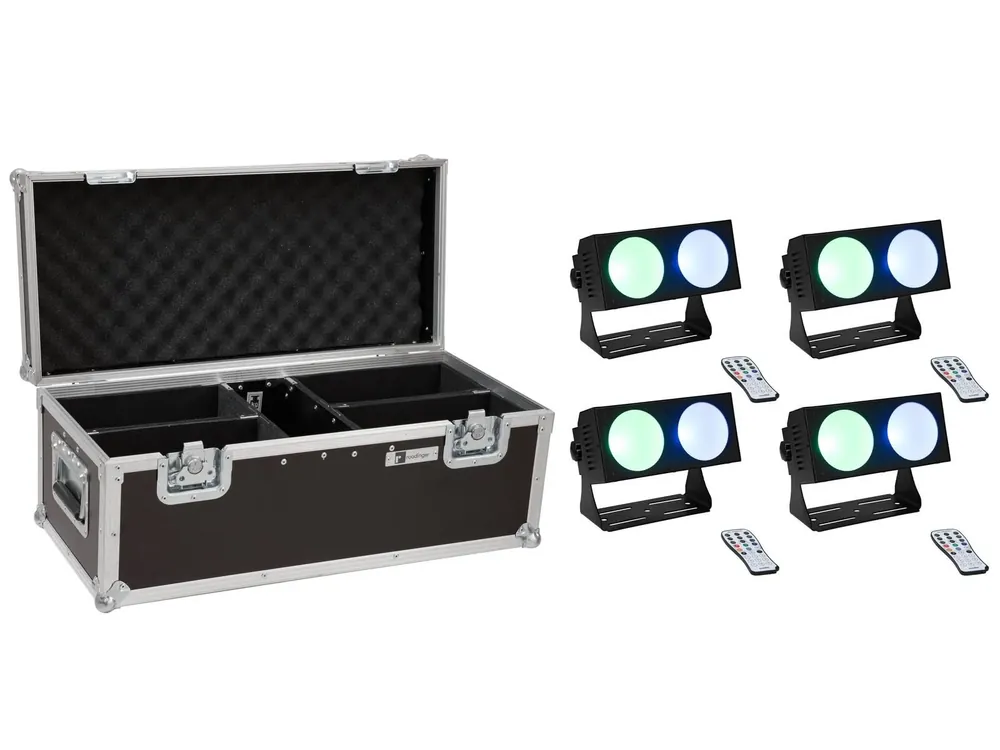 Rabatt EUROLITE Set 4x LED CBB-2 COB RGB Leiste + Case
