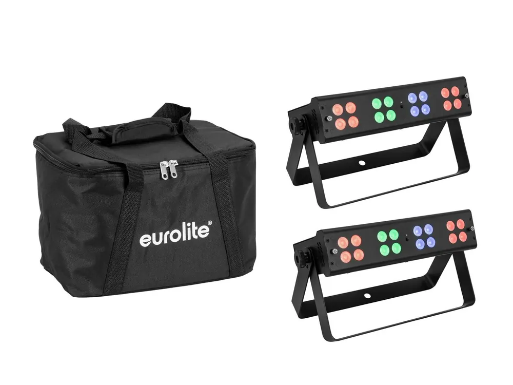 Sichere Zahlung EUROLITE Set 2x LED Silent Bar 16x4W RGB/WW + Soft-Bag