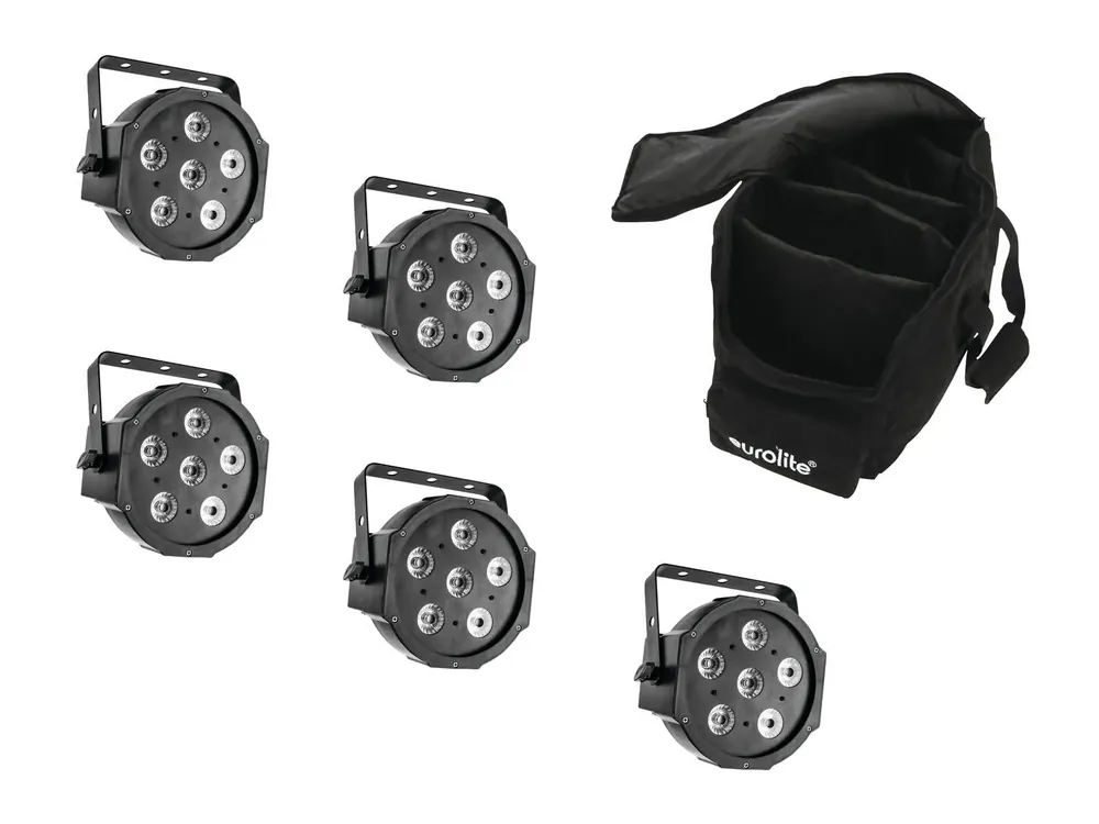 Jetzt Kaufen EUROLITE Set 5x LED SLS-6 TCL Spot + Soft Bag