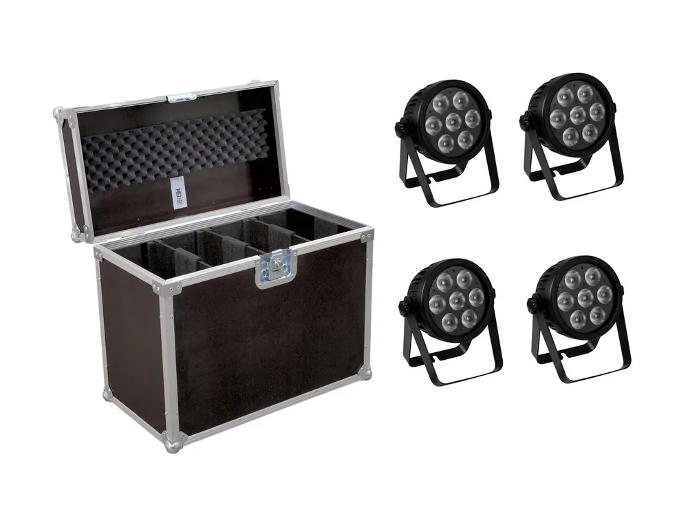 Online Kaufen EUROLITE Set 4x LED 7C-7 Silent Slim Spot + Case