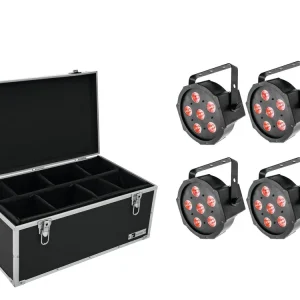 Aktuell EUROLITE Set 4x LED SLS-6 TCL Spot + Case TDV-1