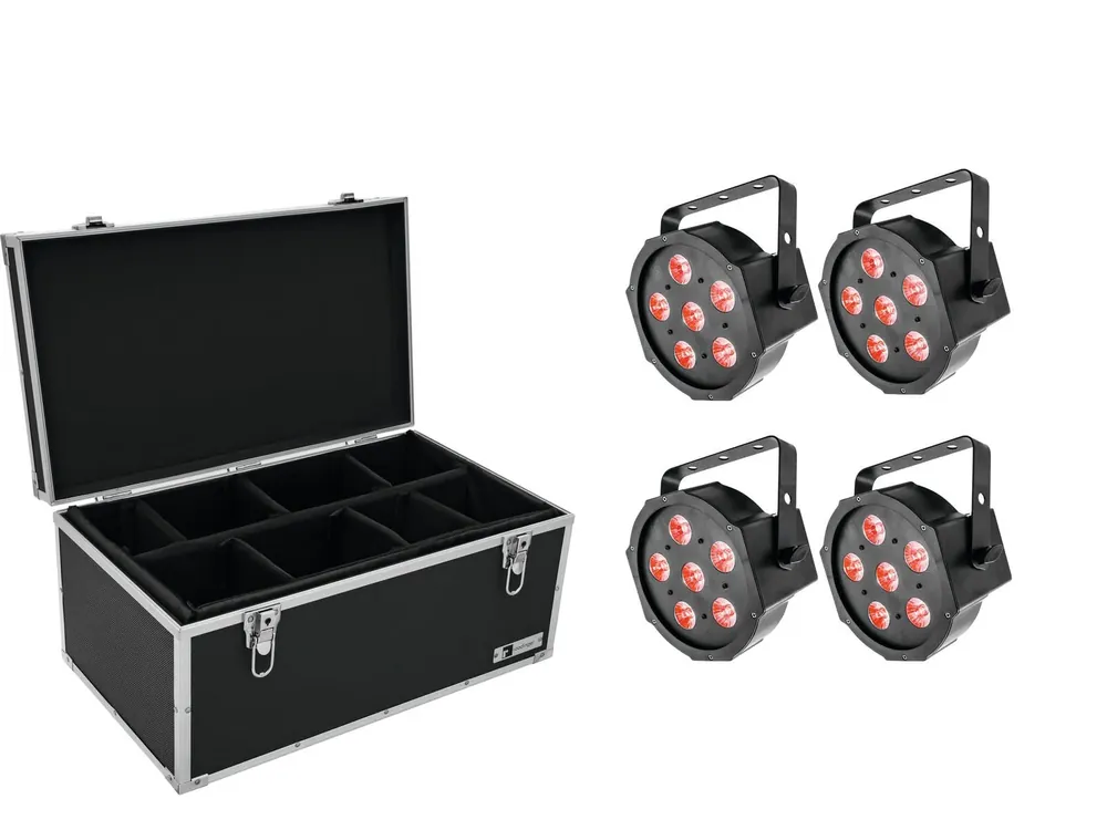 Aktuell EUROLITE Set 4x LED SLS-6 TCL Spot + Case TDV-1
