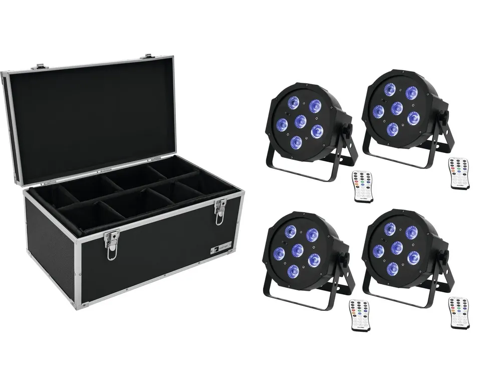 Bestpreis EUROLITE Set 4x LED SLS-603 TCL UV Floor + Case TDV-1