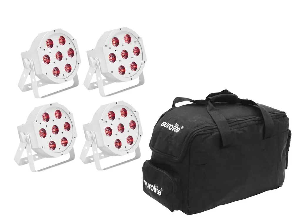 EUROLITE Set 4x LED SLS-7 HCL Spot weiß + Soft Bag Must-Have