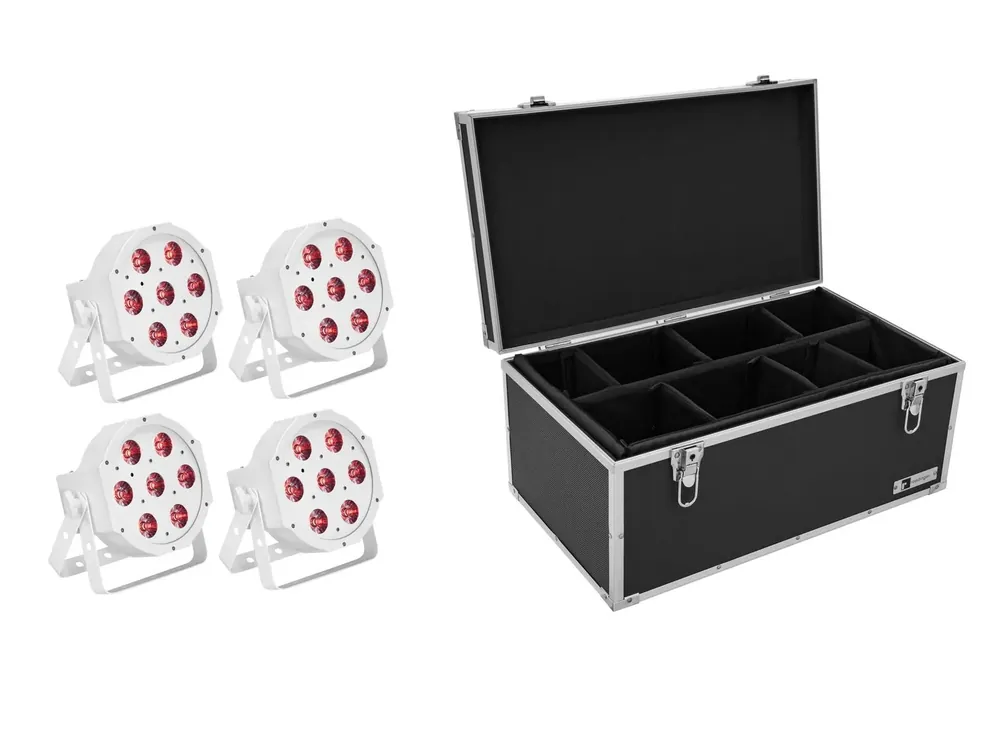 EUROLITE Set 4x LED SLS-7 HCL Floor weiß + Case Angebot