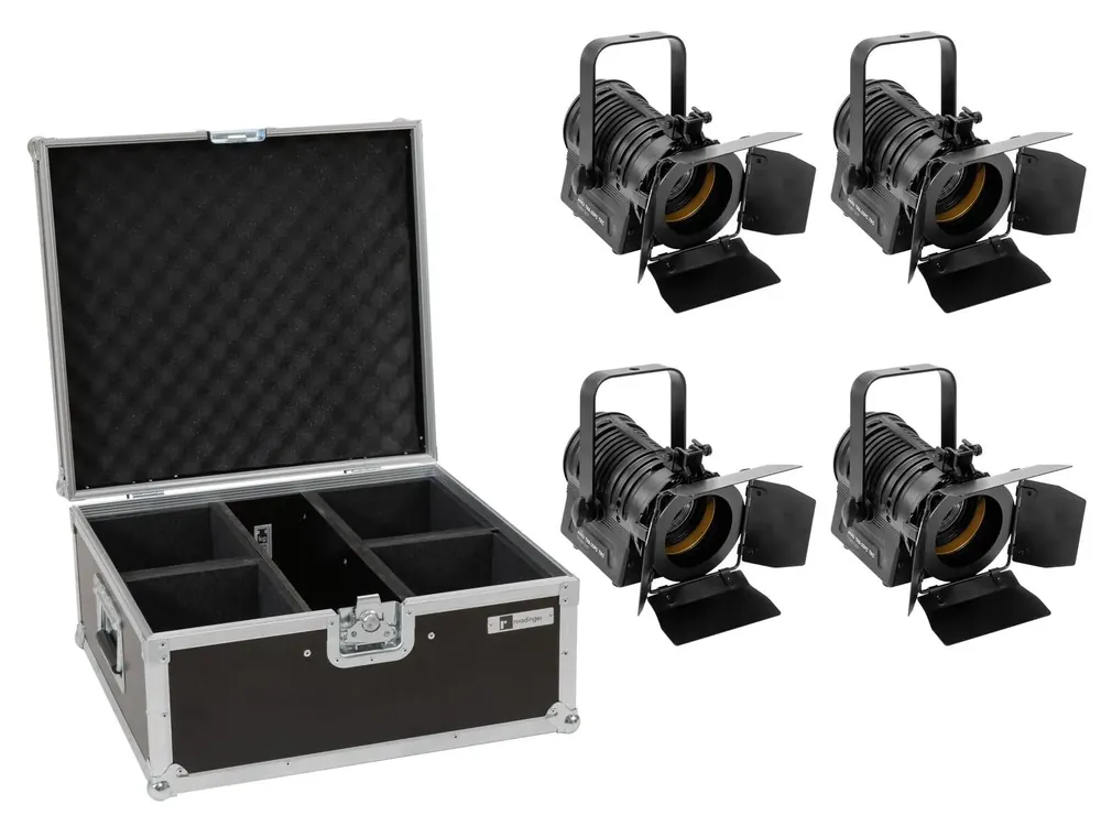 EUROLITE Set 4x AKKU THA-20PC TRC Theater-Spot sw + Case Top-Preis