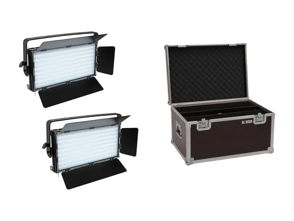 Finale Aktion EUROLITE Set 2x LED PLL-480 CW/WW Panel + Case