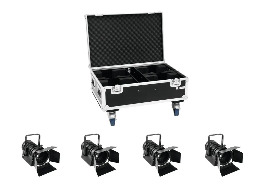 EUROLITE Set 4x LED THA-40PC sw + Case Sichere Zahlung