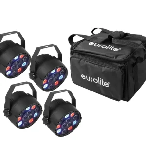 Abverkauf EUROLITE Set 4x LED PARty Spot + Soft-Bag