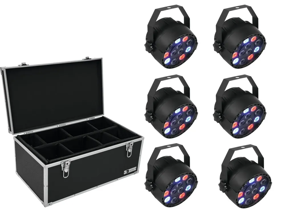 EUROLITE Set 6x LED PARty Spot + Case TDV-1 Nur Heute