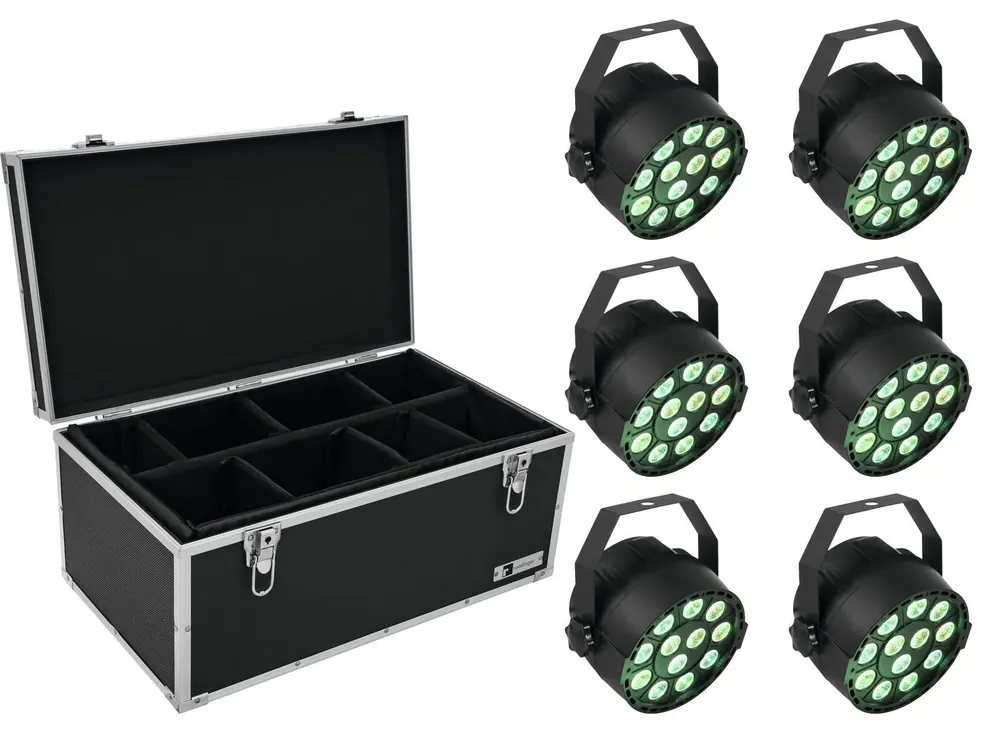 Knallerangebot EUROLITE Set 6x LED PARty TCL Spot + Case TDV-1