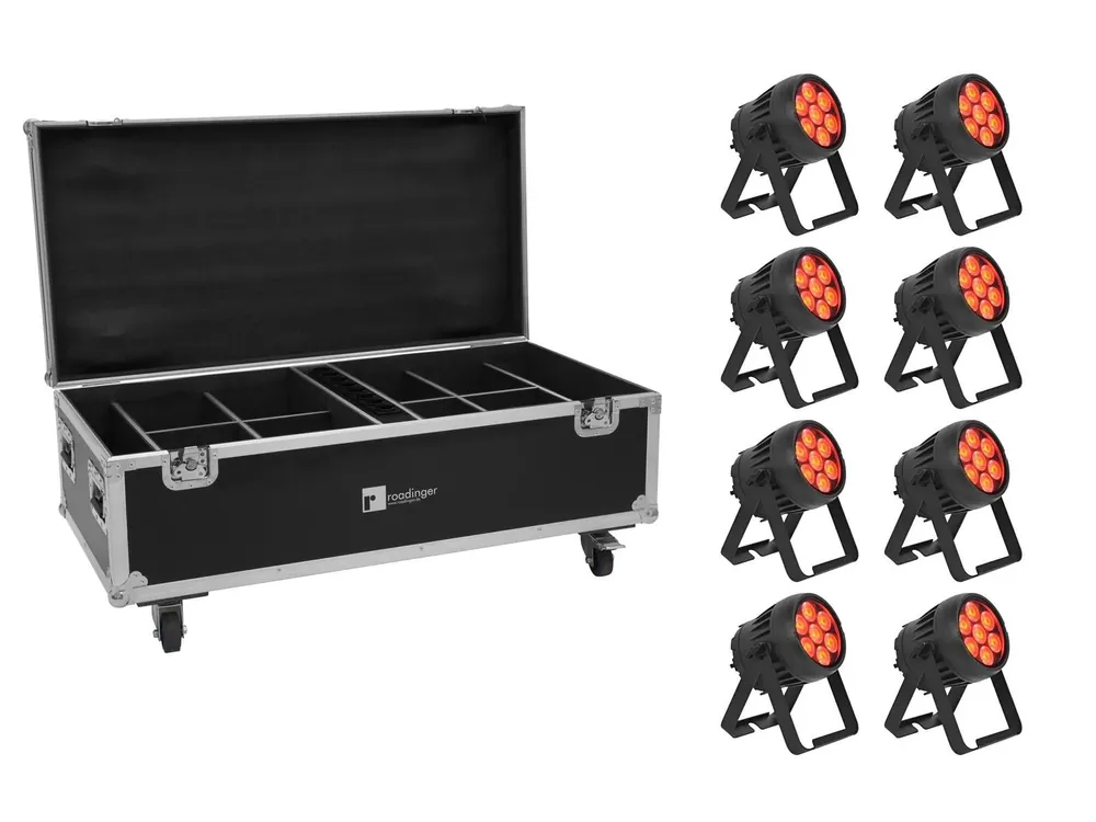 Top-Angebot EUROLITE Set 8x AKKU IP PAR 7 QCL CRMX MK2 + Case mit Ladefunktion
