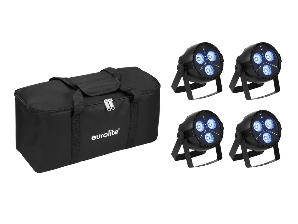 EUROLITE Set 4x LED PARty Hybrid Spot + Soft-Bag Markenprodukt