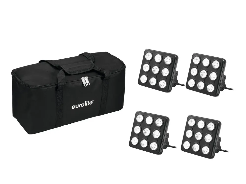 Neu Im Sortiment EUROLITE Set 4x LED Party Panel RGB+UV + Soft-Bag