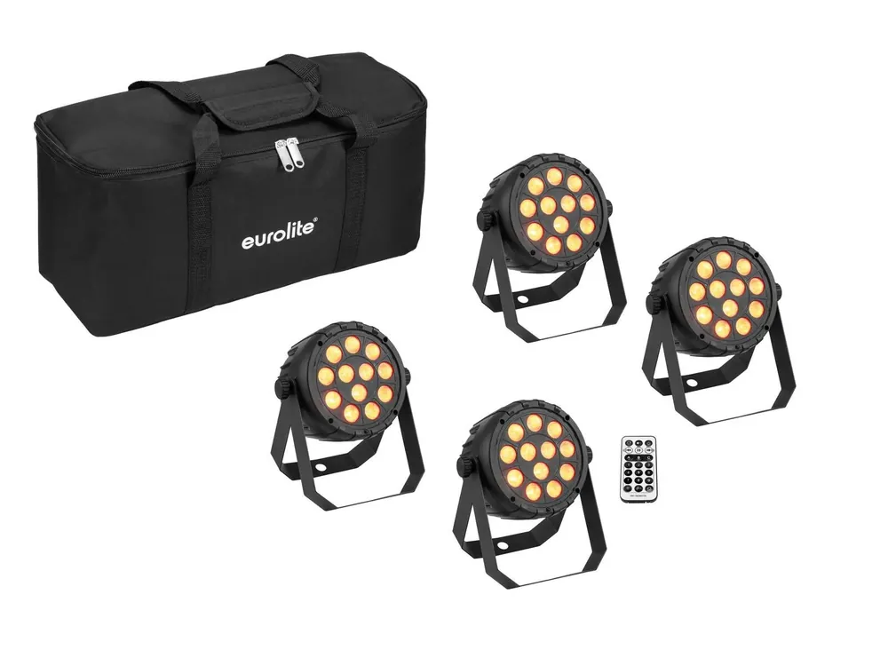 EUROLITE Set 4x LED PARty Spot Silent RGB/WW mit Softbag Bestseller