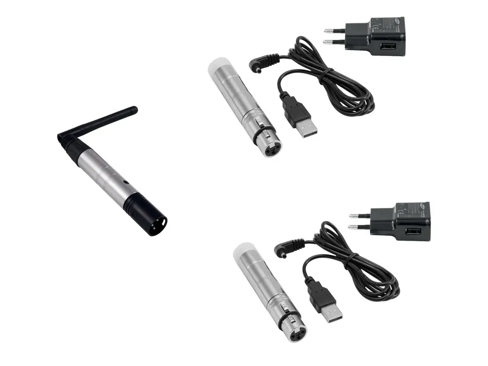 Echt EUROLITE Set QuickDMX 1x Sender + 2x AKKU Empfänger