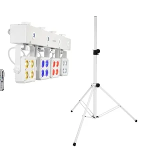Versand Am Gleichen Tag EUROLITE Set LED KLS-180 weiß + BS-2 EU Boxenhochständer weiß