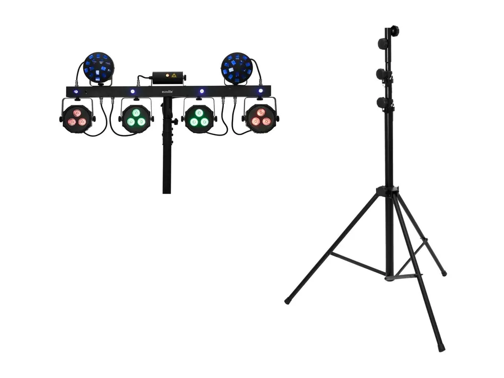 EUROLITE Set LED KLS Laser Bar Next FX-Lichtset + STV-60-WOT EU Stahlstativ schwarz Bestpreis
