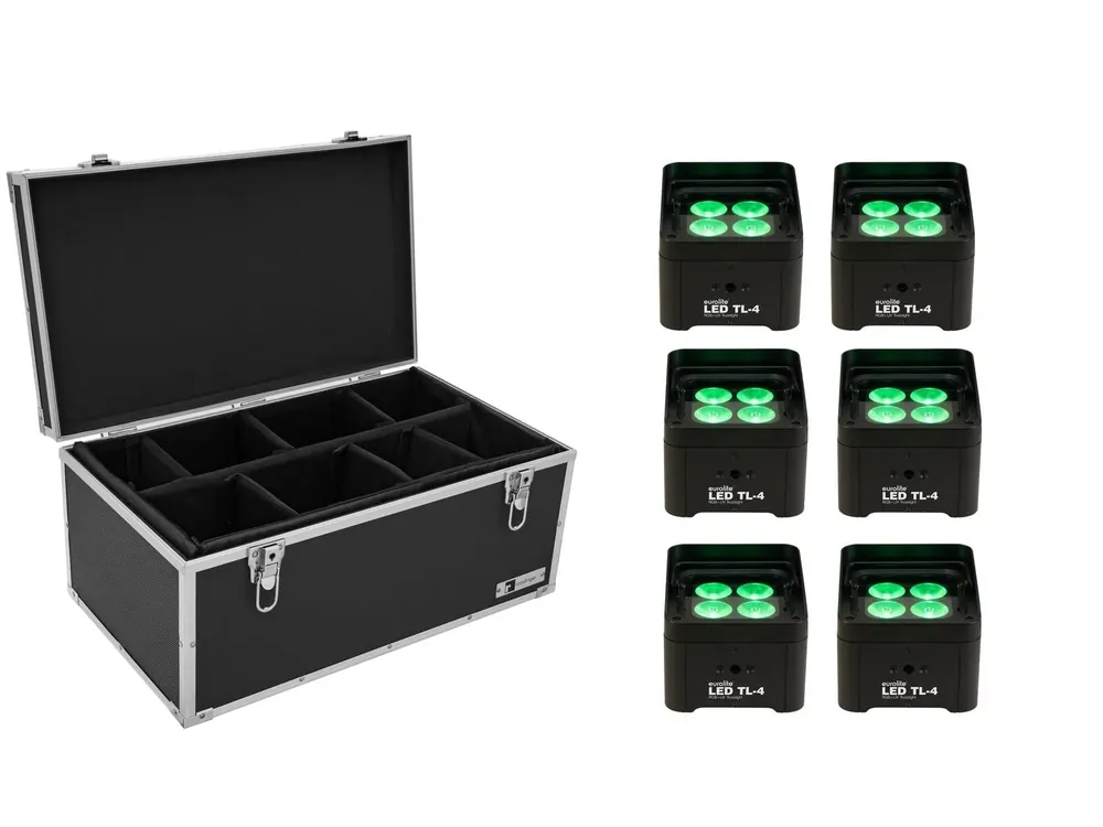 Super-Preis EUROLITE Set 6x LED TL-4 Trusslight + Case
