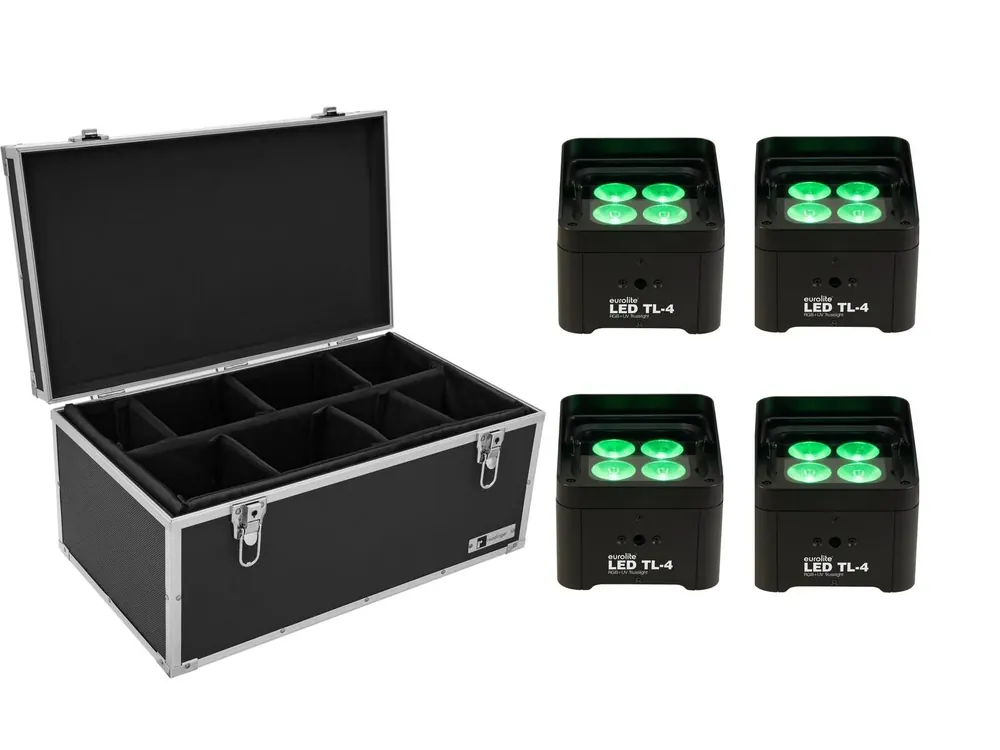 Sonderangebot EUROLITE Set 4x LED TL-4 Trusslight + Case