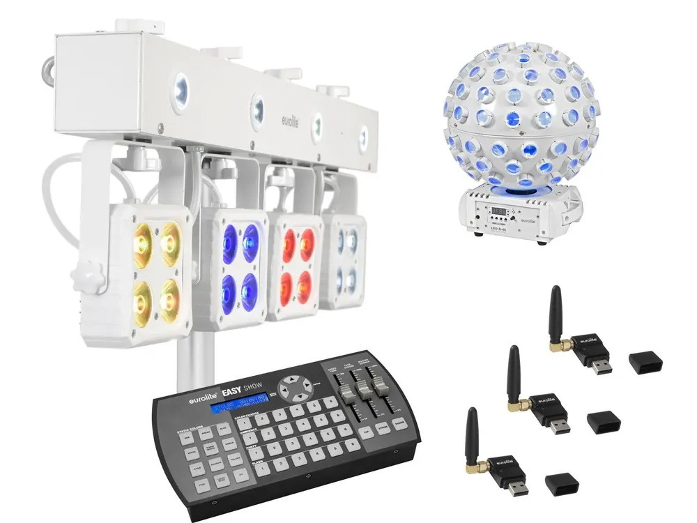 EUROLITE Set LED KLS-180 ws + LED B-40 ws + USB QuickDMX + Easy Show Sale
