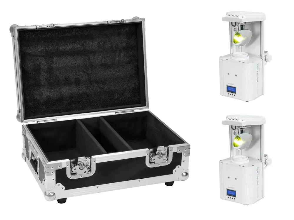 Echt EUROLITE Set 2x LED TSL-350 Scan COB weiß + Case