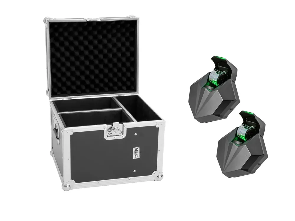 Rabatt EUROLITE Set 2x LED CAT-80 Strahleneffekt + Flightcase