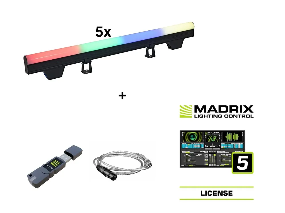 Aktuell EUROLITE Set 5x LED PT-100/32 Pixel DMX Tube + Madrix Software
