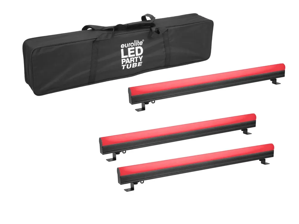Neu Im Sortiment EUROLITE Set 3x AKKU PT-100/32 Pixel DMX Tube + Soft-Bag