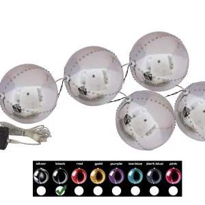 EUROPALMS LED Snowball 8cm, schwarz 5x Sonderangebot
