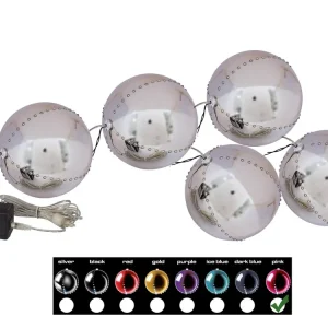 EUROPALMS LED Snowball 8cm, rosa 5x Bestseller