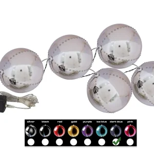 Finale Aktion EUROPALMS LED Snowball 8cm, dunkelblau 5x