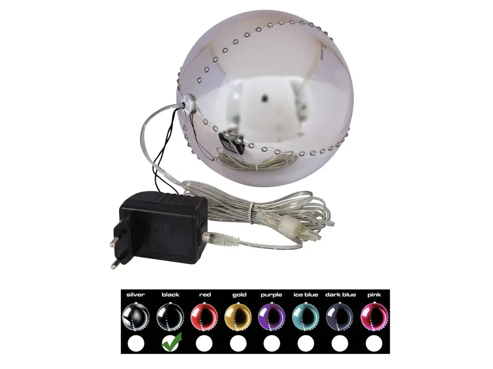 EUROPALMS LED Snowball 15cm, schwarz Jetzt Kaufen