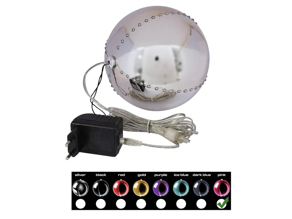 Top-Seller EUROPALMS LED Snowball 15cm, rosa