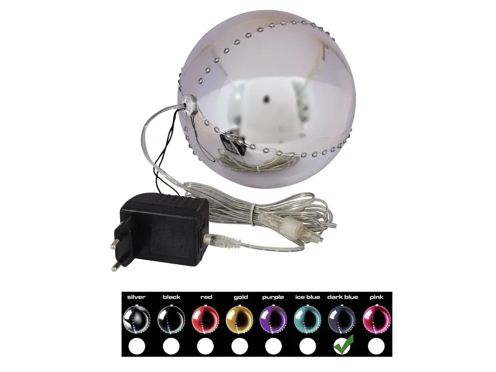 Versand Am Gleichen Tag EUROPALMS LED Snowball 15cm, dunkelblau