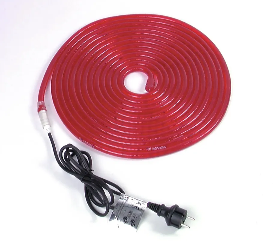 Neu EUROLITE RUBBERLIGHT RL1-230V rot 5m