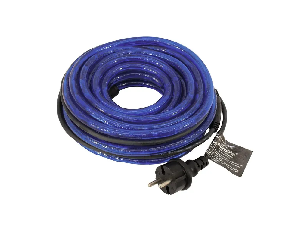 Geprüft EUROLITE RUBBERLIGHT RL1-230V blau 9m