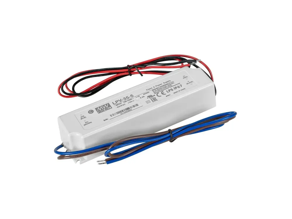 MEANWELL Schaltnetzteil 30W / 5V IP67 Kostenloser Rückversand