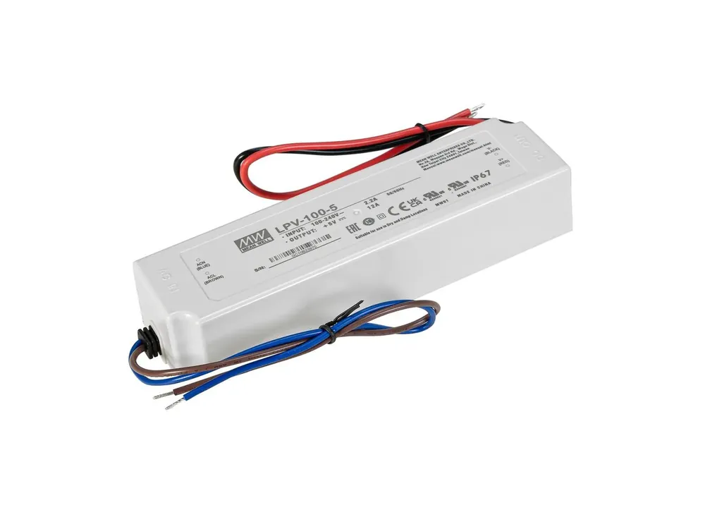 Neu MEANWELL Schaltnetzteil 60W / 5V IP67