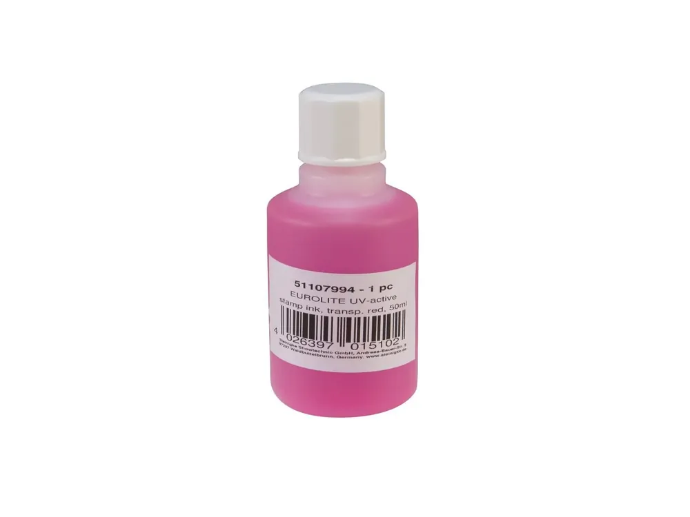 EUROLITE UV-aktive Stempelfarbe, transparent rot, 50ml Heißes Angebot